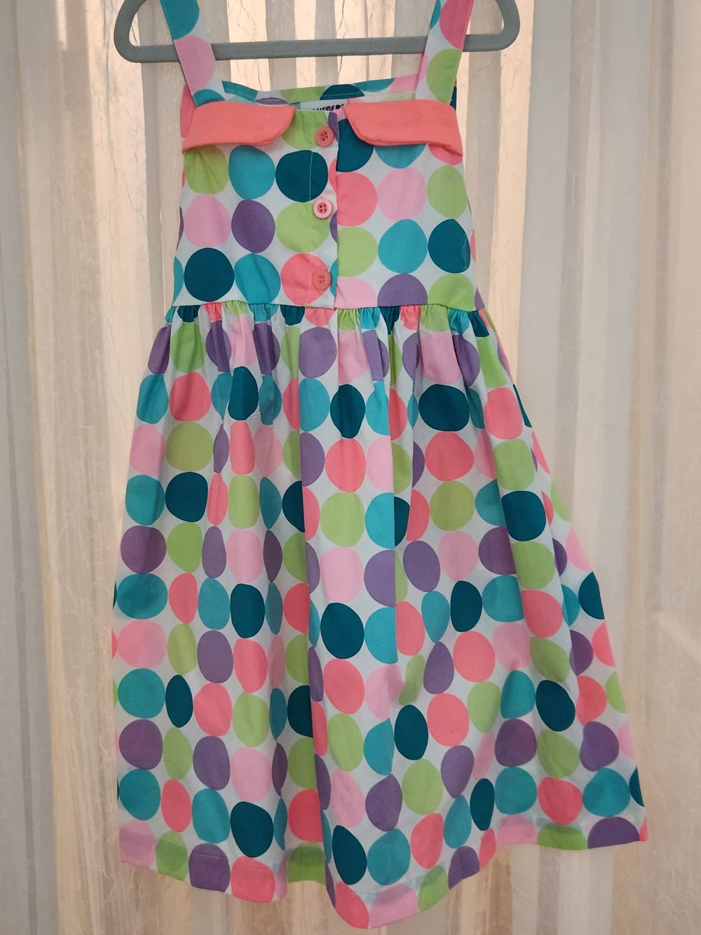 Blueberi Boulevard Pink Multi-Color Polka Dot Girls Dress, S6X, NWT